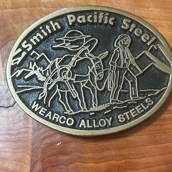 Smith Pacific Steel Dyna Brass Vintage Belt Buckle main image 7